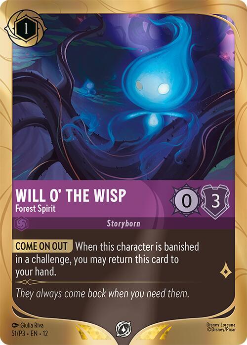 Will o' the Wisp - Forest Spirit | Disney Lorcana Promo Cards #51