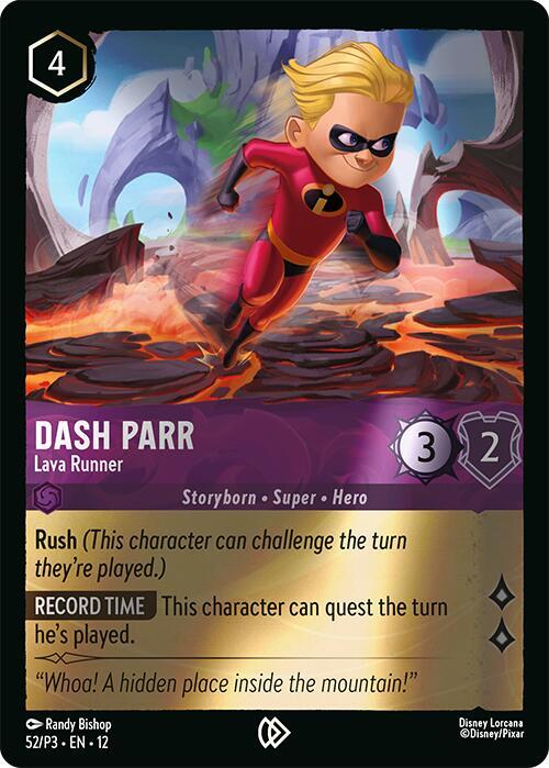 Dash Parr - Lava Runner | Disney Lorcana Promo Cards #52