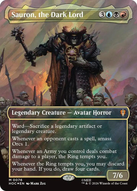 Sauron, the Dark Lord (Borderless) (Surge Foil) | The Hobbit: Eternal-Legal #76