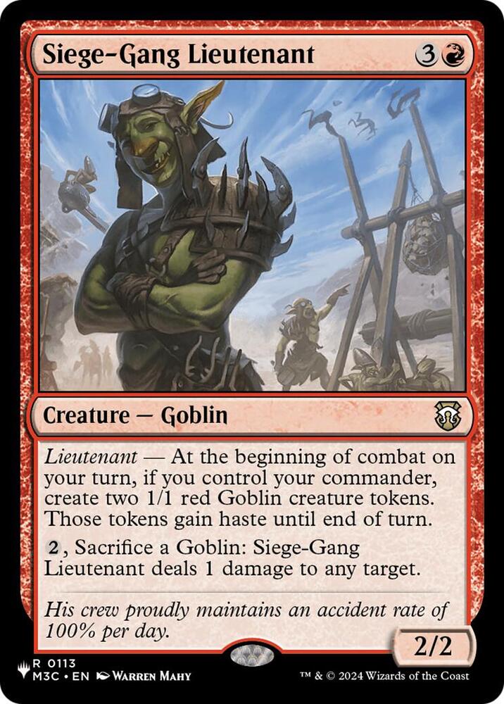 Siege-Gang Lieutenant | The List Reprints #113