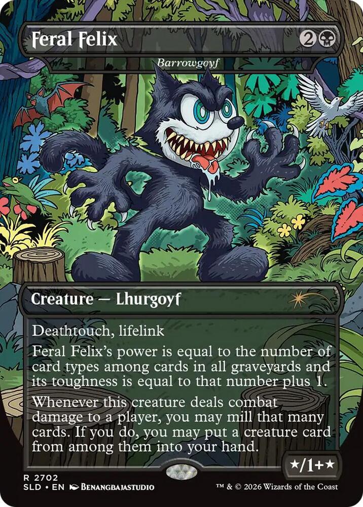 Feral Felix  - Barrowgoyf | Secret Lair Drop Series #2702