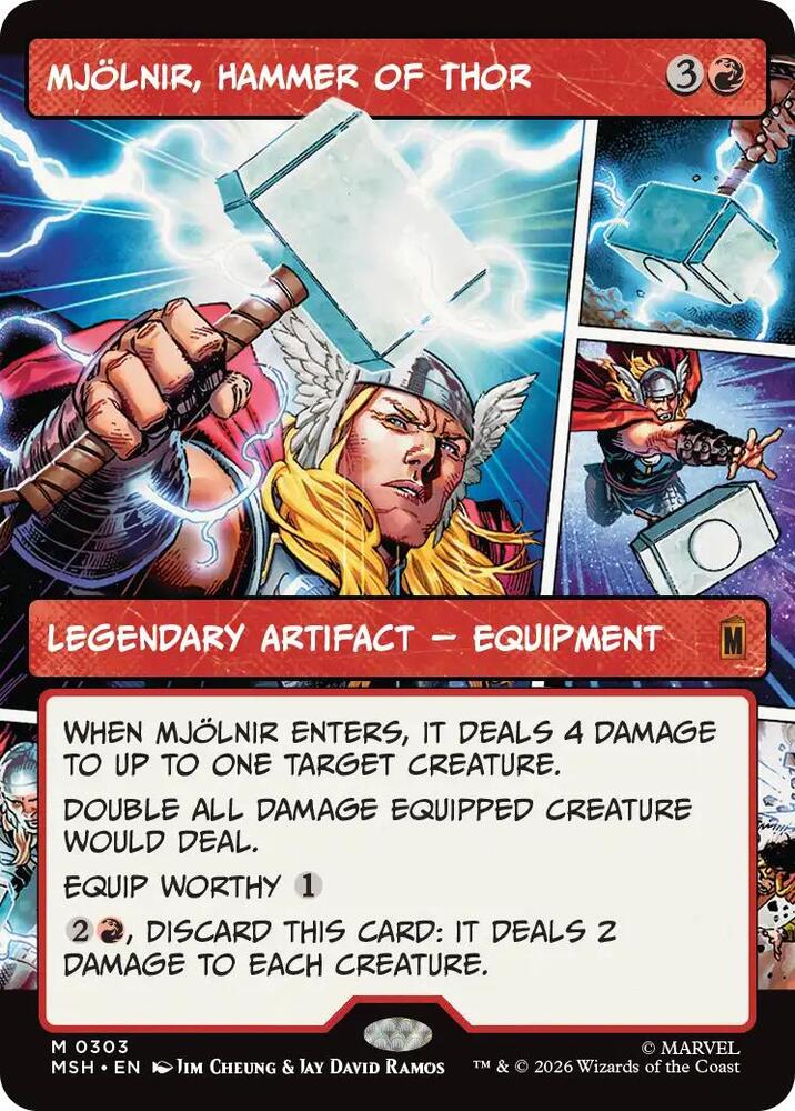 Mjolnir, Hammer of Thor (Borderless) (0303) | Marvel Super Heroes #303