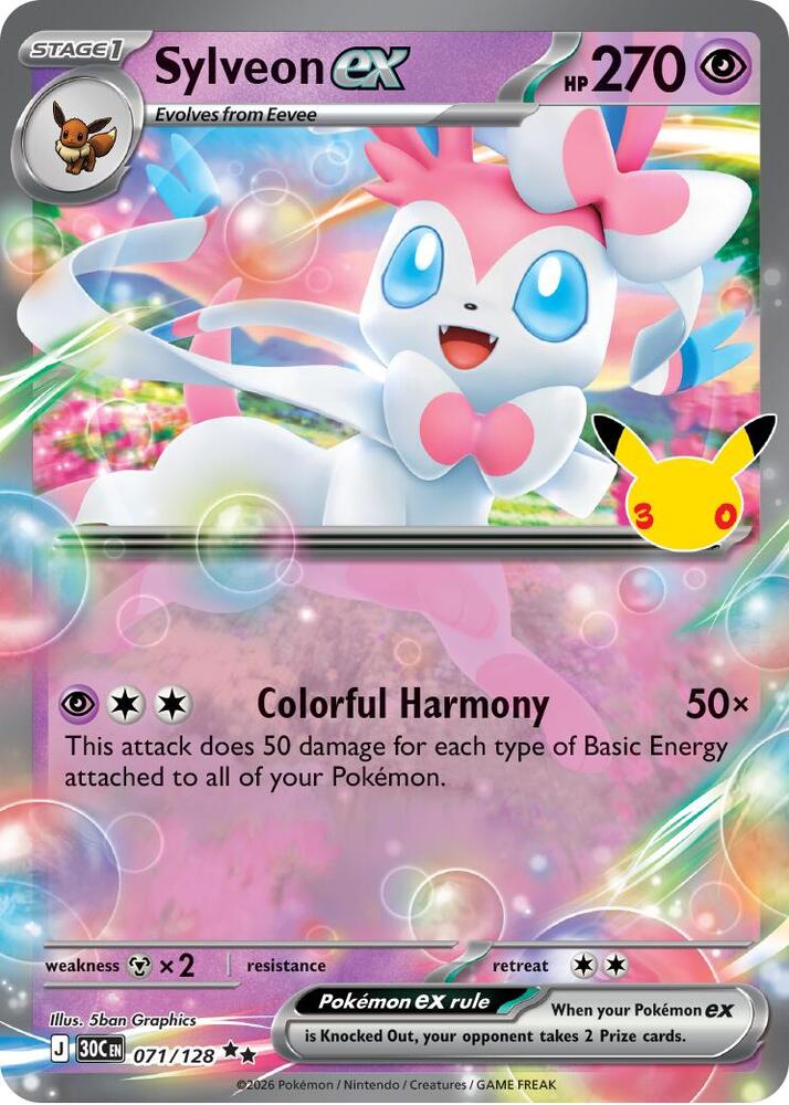 Sylveon ex - 071/128 | ME: 30th Celebration #071/128