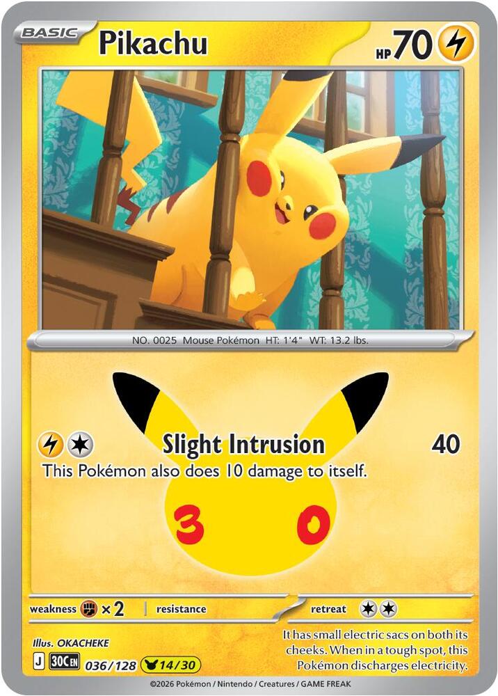Pikachu - 036/128 | ME: 30th Celebration #036/128