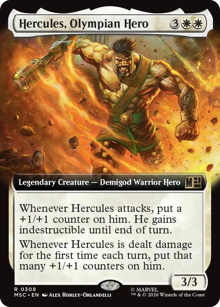 Hercules, Olympian Hero (Extended Art) | Commander: Marvel Super Heroes #308