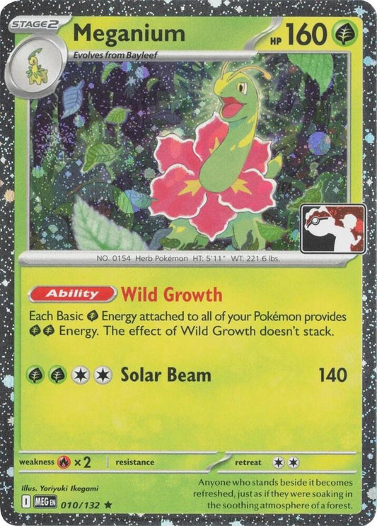 Meganium - 010/132 (Cosmos Holo) | Prize Pack Series Cards #010/132