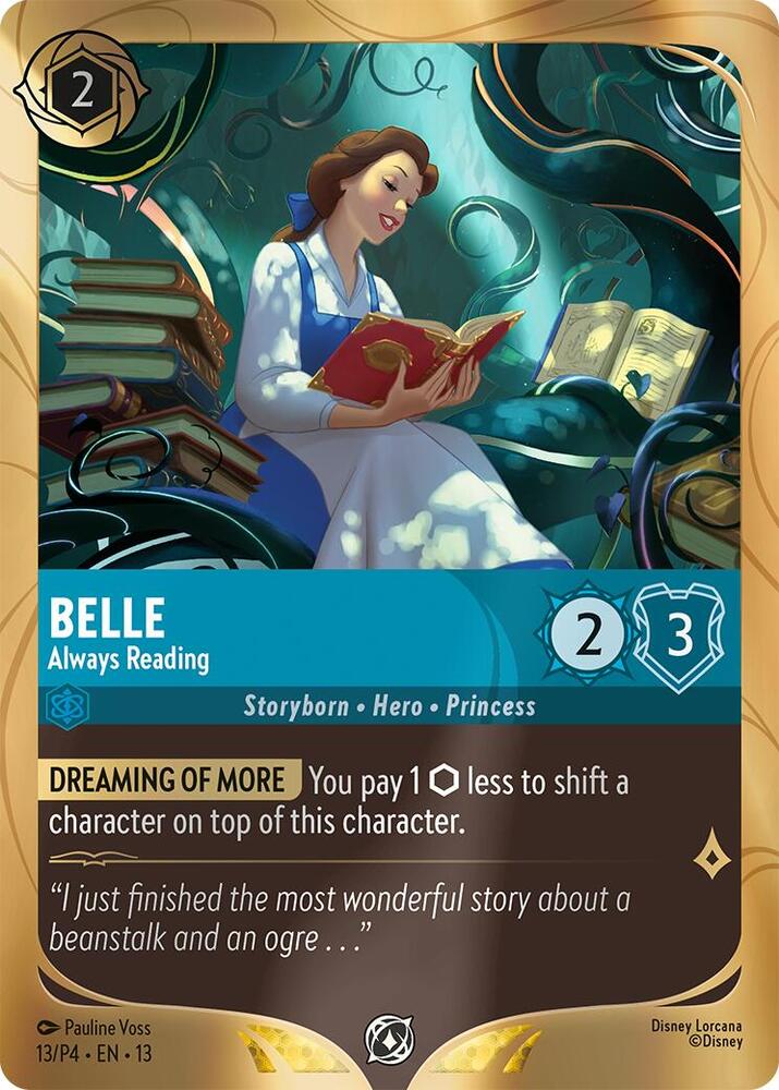 Belle - Always Reading | Disney Lorcana Promo Cards #13