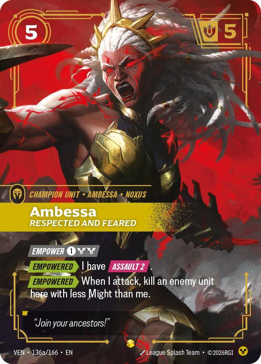 Ambessa, Respected and Feared (Alternate Art) | Vendetta #136a/166