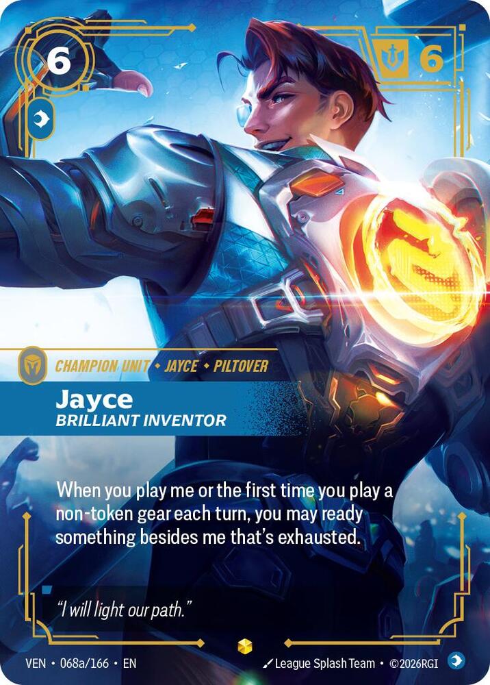 Jayce, Brilliant Inventor (Alternate Art) | Vendetta #068a/166