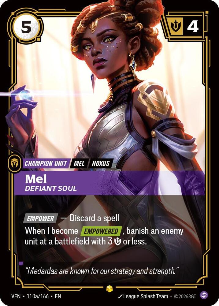Mel - Defiant Soul (Alternate Art) | Vendetta #110a/166