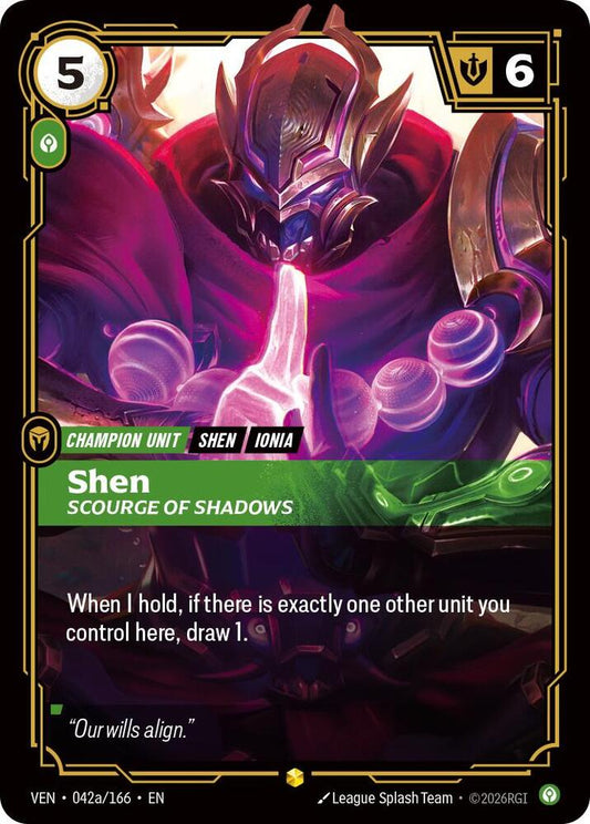 Shen, Scourge of Shadows (Alternate Art) | Vendetta #042a/166