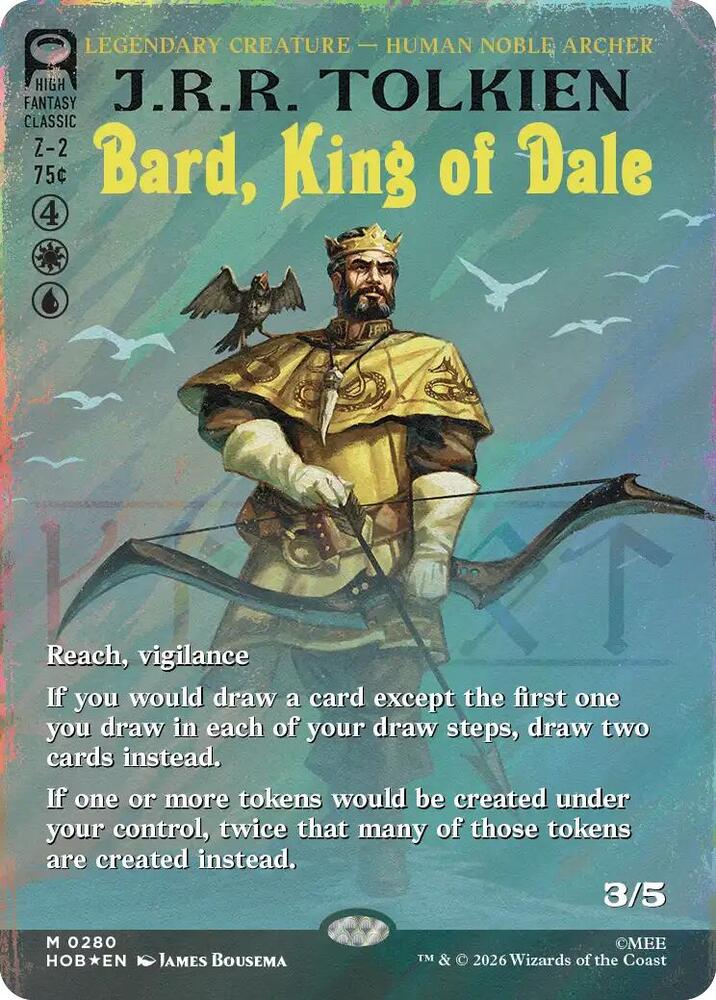 Bard, King of Dale (Borderless) (Surge Foil) | The Hobbit #280