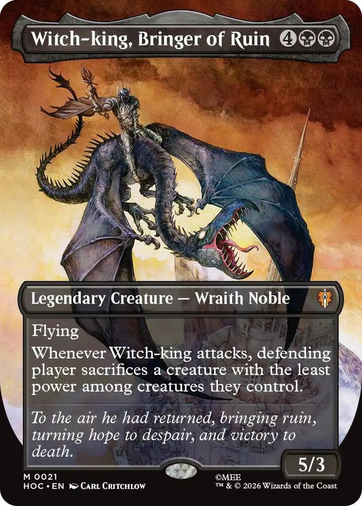 Witch-king, Bringer of Ruin (Borderless) | The Hobbit: Eternal-Legal #21