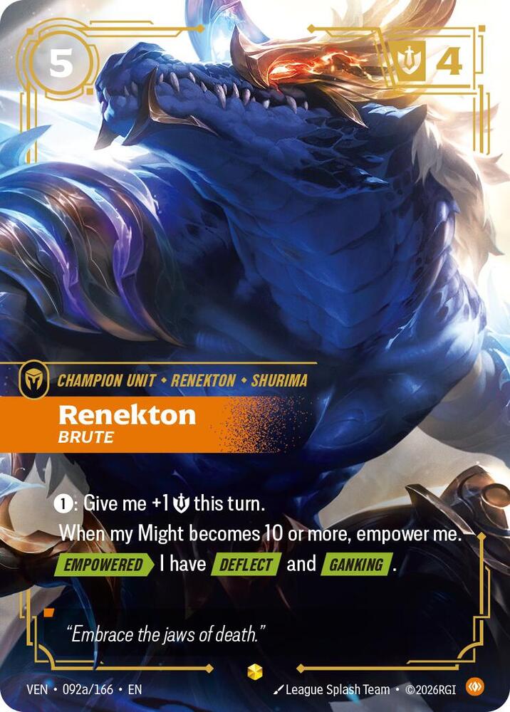 Renekton, Brute (Alternate Art) | Vendetta #092a/166