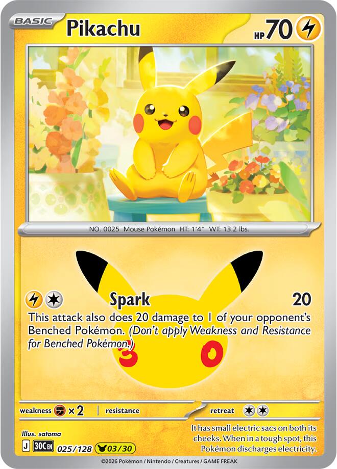 Pikachu - 025/128 | ME: 30th Celebration #025/128