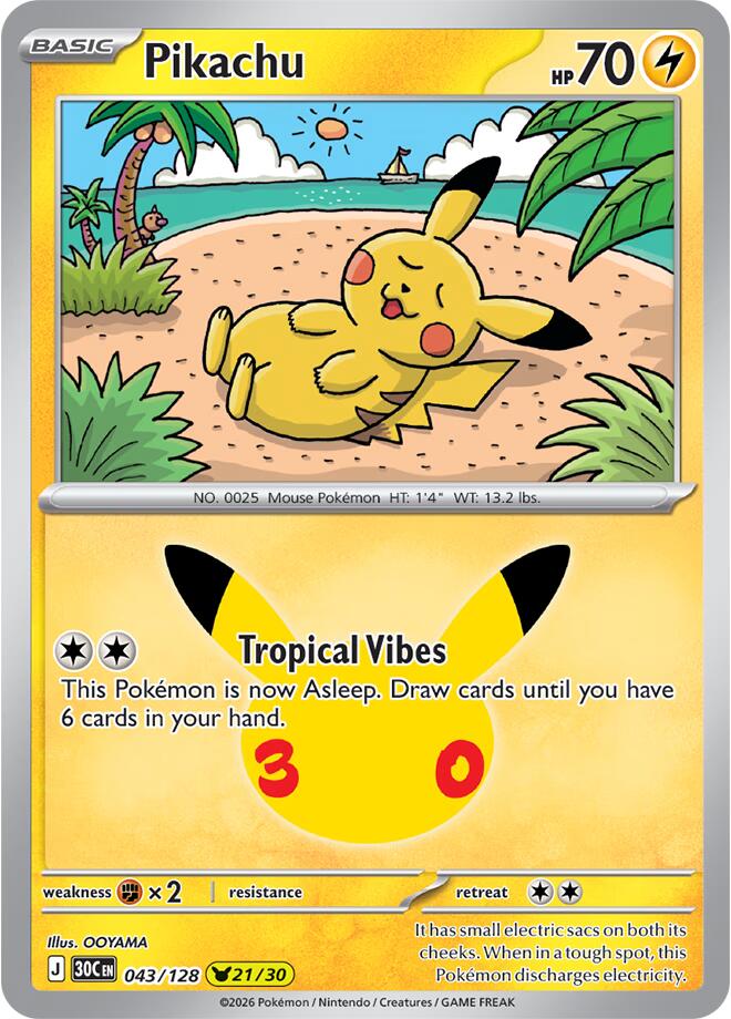 Pikachu - 043/128 | ME: 30th Celebration #043/128