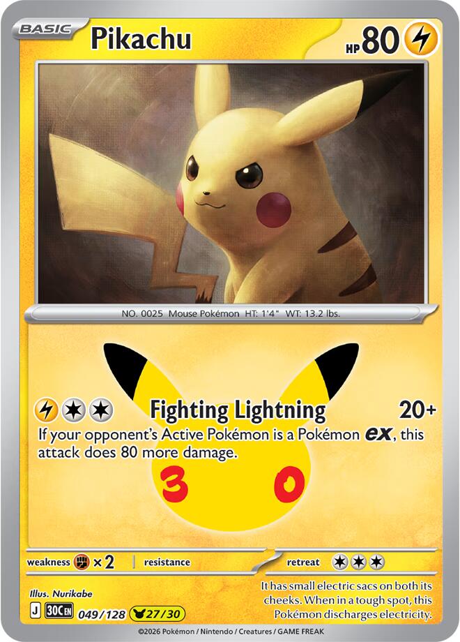 Pikachu - 049/128 | ME: 30th Celebration #049/128