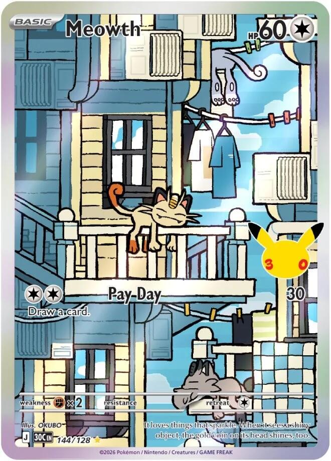 Meowth - 144/128 | ME: 30th Celebration #144/128