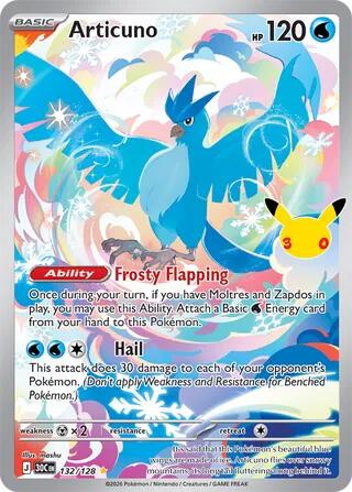 Articuno - 132/128 | ME: 30th Celebration #132/128