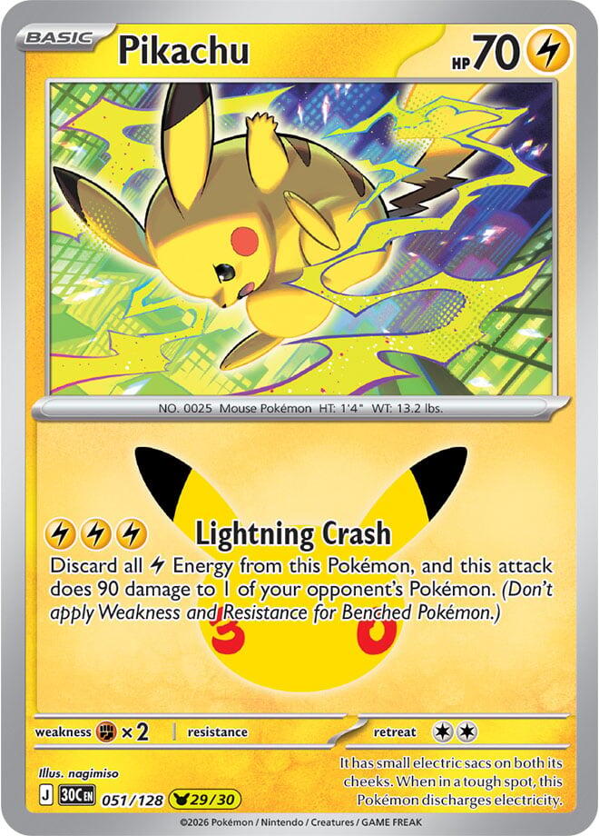Pikachu - 051/128 | ME: 30th Celebration #051/128
