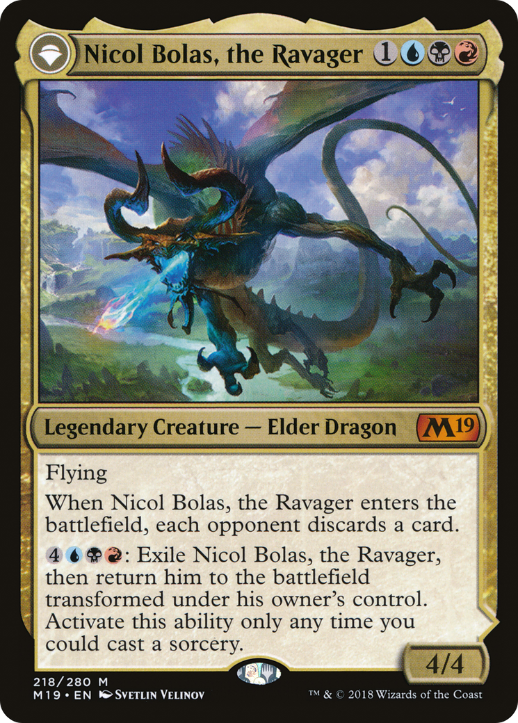 Nicol Bolas, the Ravager // Nicol Bolas, the Arisen | Core Set 2019 #218
