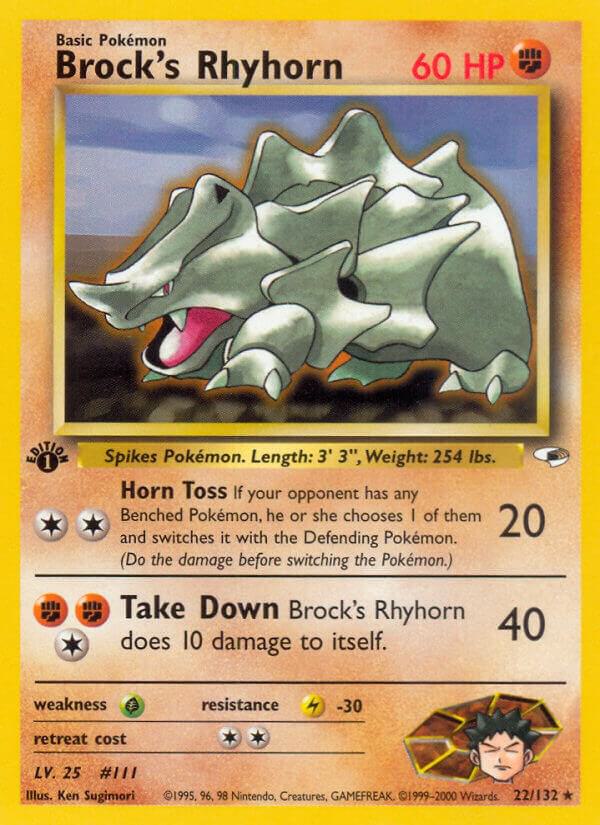 Brock's Rhyhorn (22) | Gym Heroes #022/132