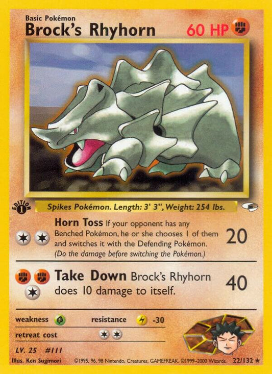 Brock's Rhyhorn (22) | Gym Heroes #022/132