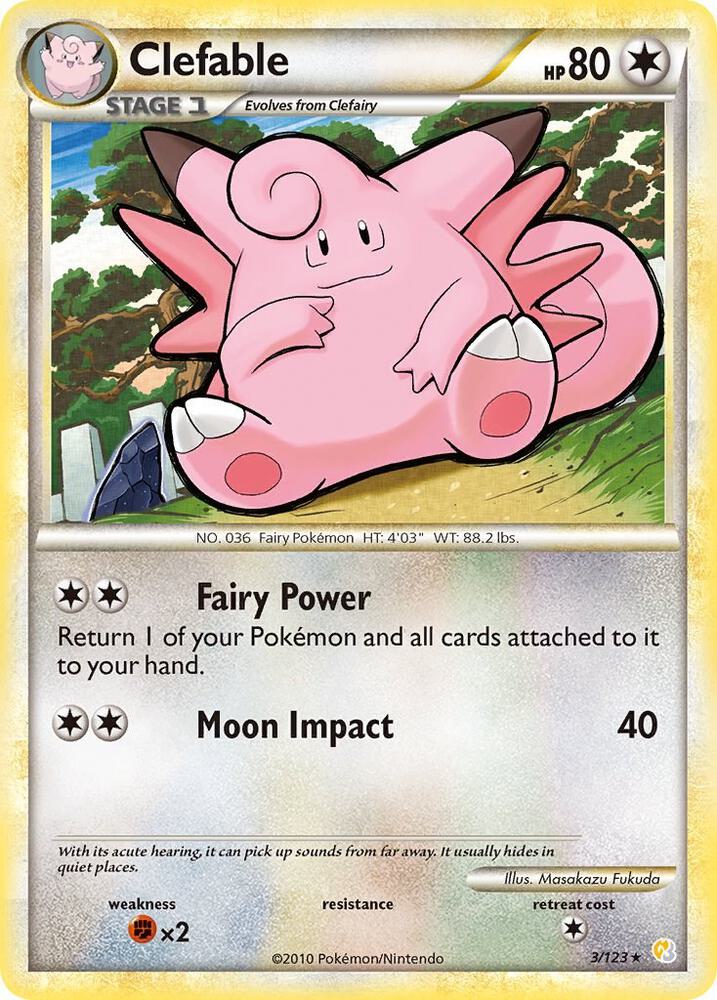 Clefable | HeartGold SoulSilver #3/123