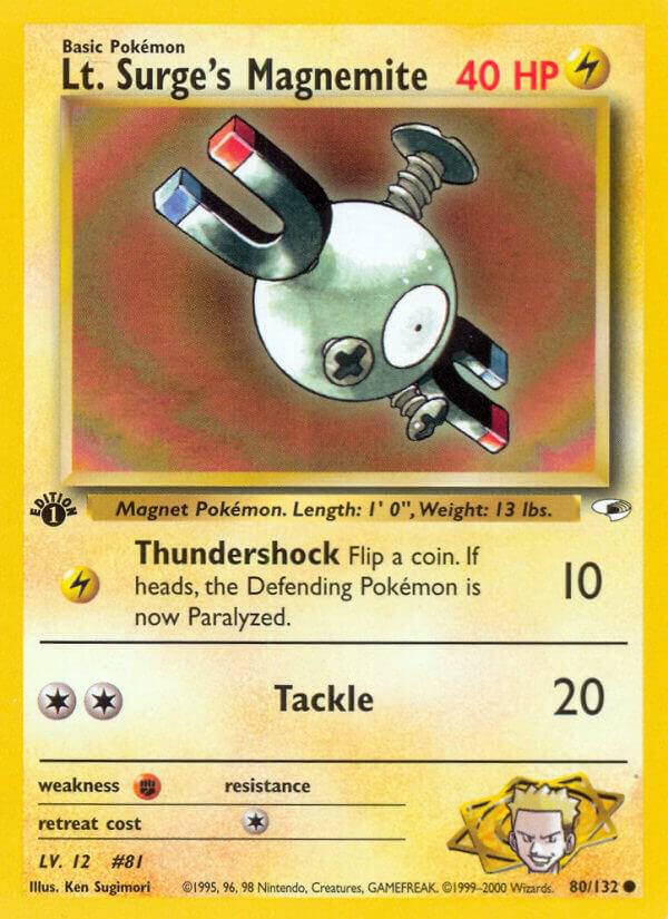 Lt. Surge's Magnemite (80) | Gym Heroes #080/132