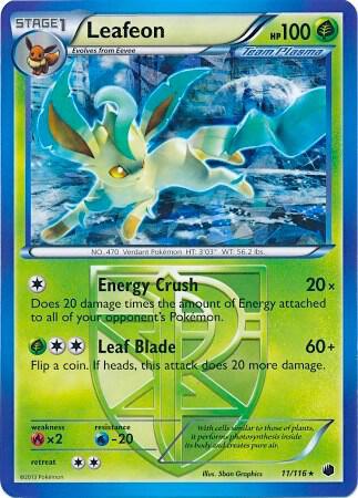Leafeon - 11/116 (BW Plasma Freeze) | Deck Exclusives #011/116