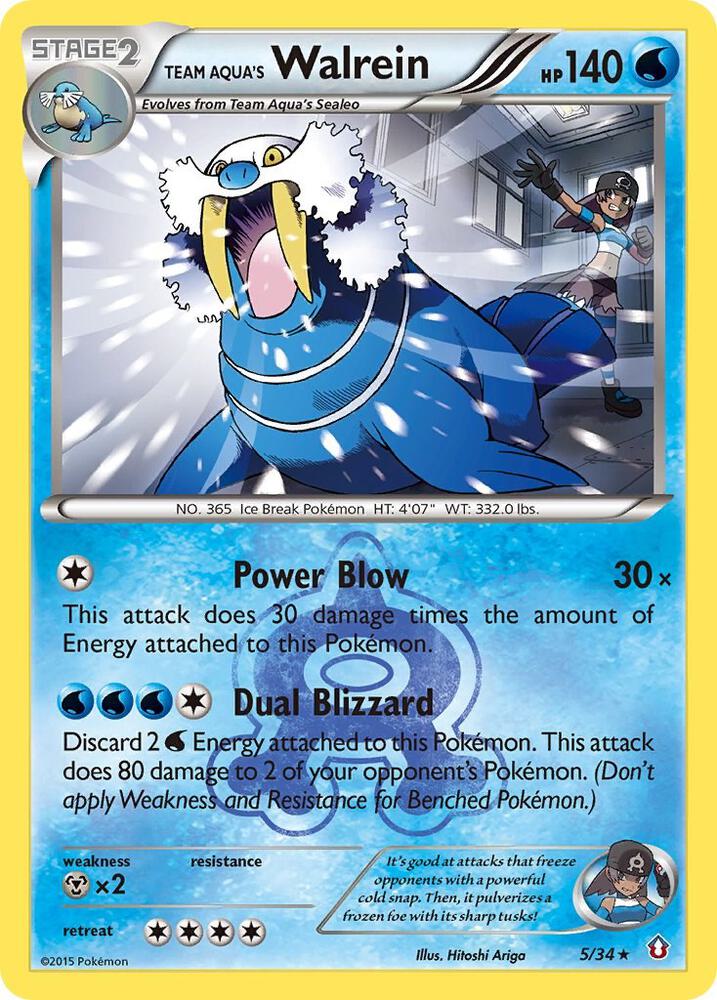 Team Aqua's Walrein | Double Crisis #5/34