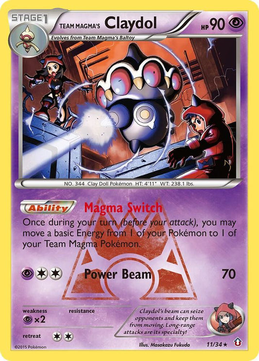 Team Magma's Claydol | Double Crisis #11/34