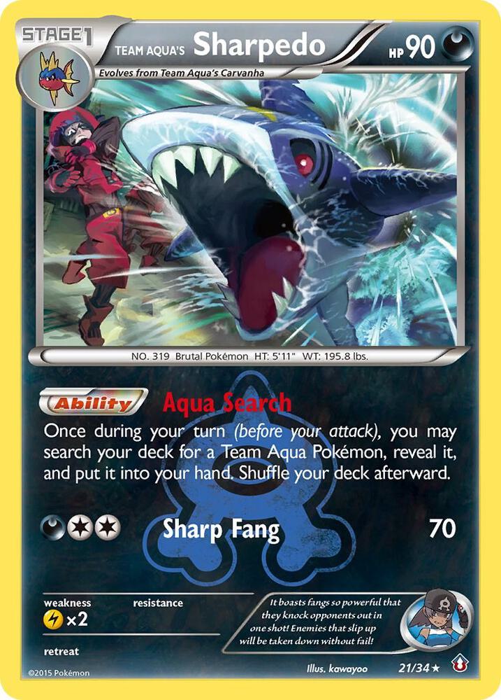 Team Aqua's Sharpedo | Double Crisis #21/34