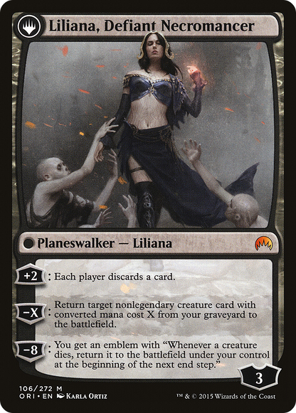 Liliana, Heretical Healer // Liliana, Defiant Necromancer | Magic Origins #106