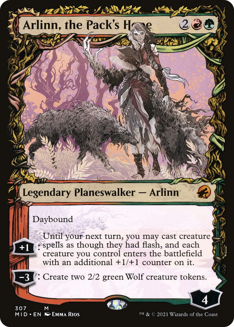 Arlinn, the Pack's Hope // Arlinn, the Moon's Fury | Innistrad: Midnight Hunt #307