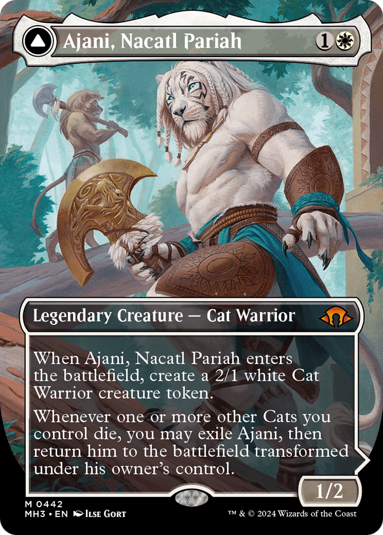 Ajani, Nacatl Pariah // Ajani, Nacatl Avenger | Modern Horizons 3 #442
